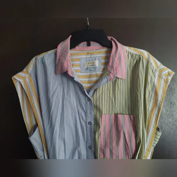 Striped Multicolor Button-Up Dress - Picture 3 of 7